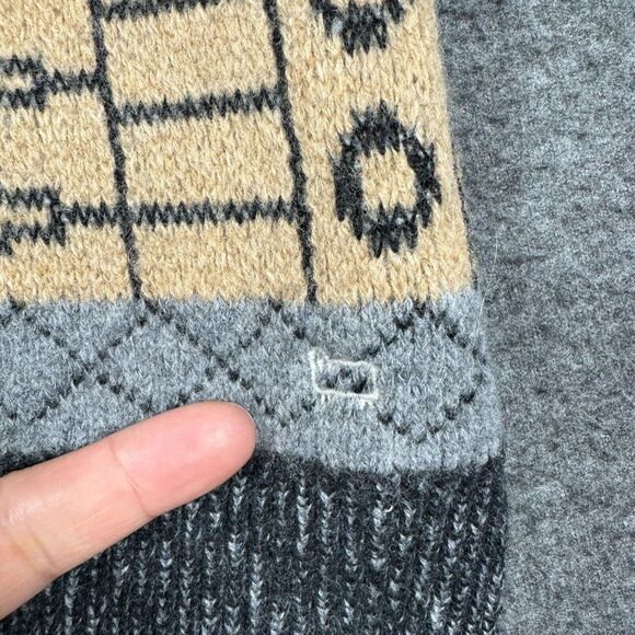 Woolrich Beige and Gray Patterned Turtleneck Sweater - Picture 7 of 13